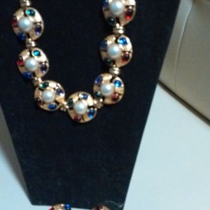 Pearls and Stones with Matching Earrings